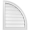 Ekena Millwork Quarter Round Top Right Surface Mount PVC Gable Vent w/ 2"W x 1-1/2"P Brickmould Frame, 20"W x 24"H GVPQR20X2402SF - alternate 1